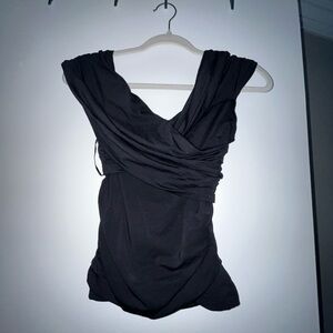 A&F off shoulder ruched top size S